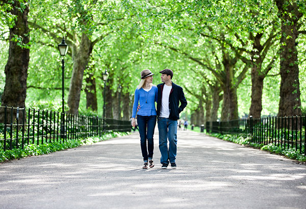 Couple walking