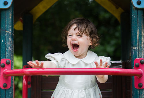 Toddler laughing