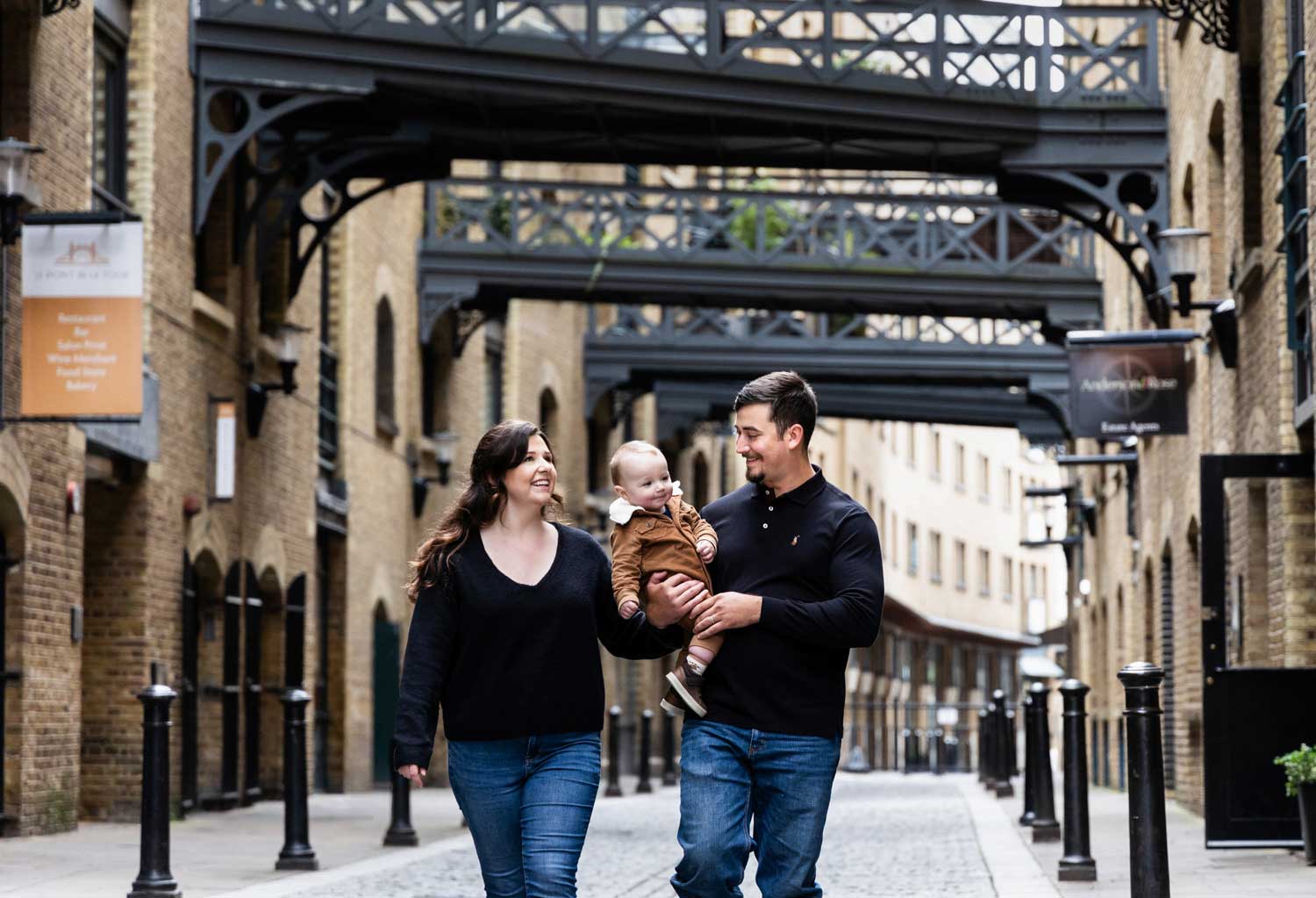 Family photo at Shad Thames.