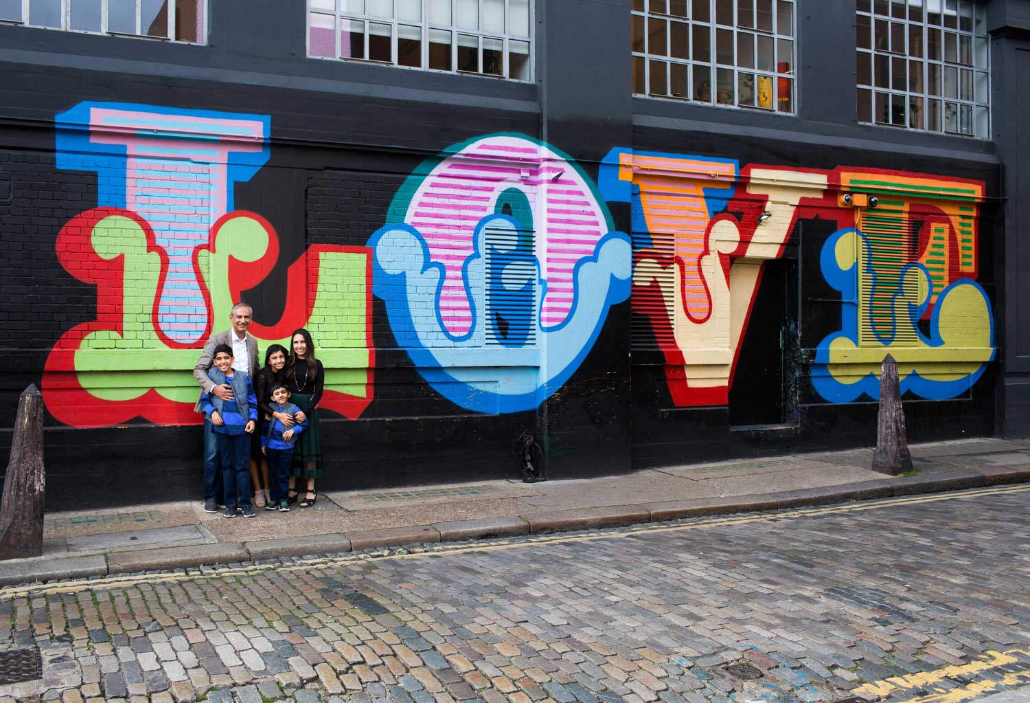 Family photo in Shoreditch