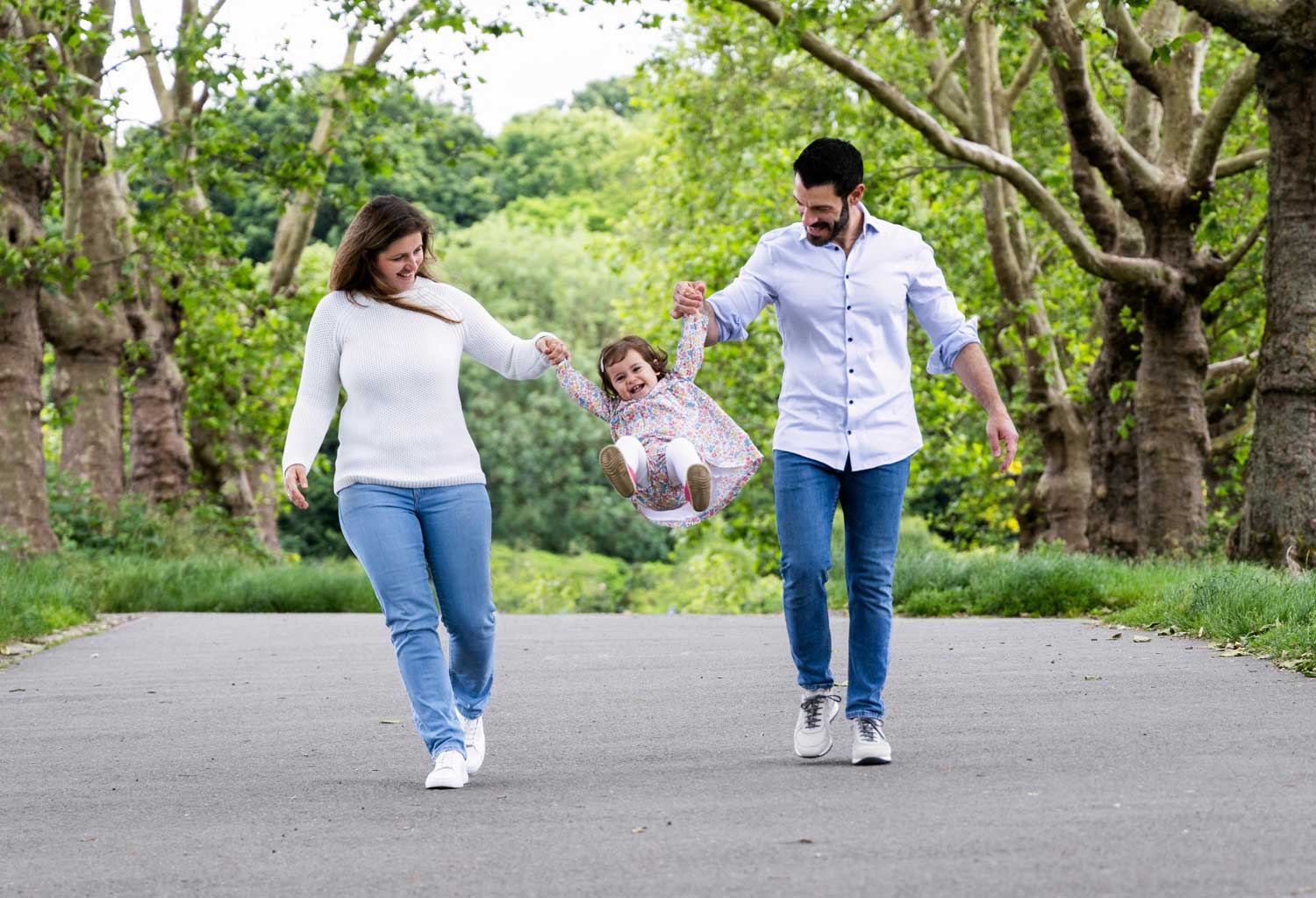 Family photo in a London park